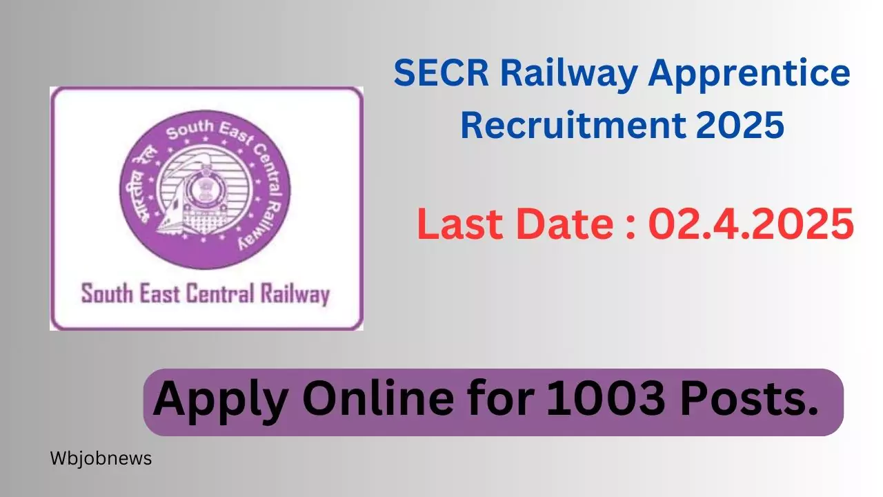 SECR Railway Apprentice Recruitment 2025: