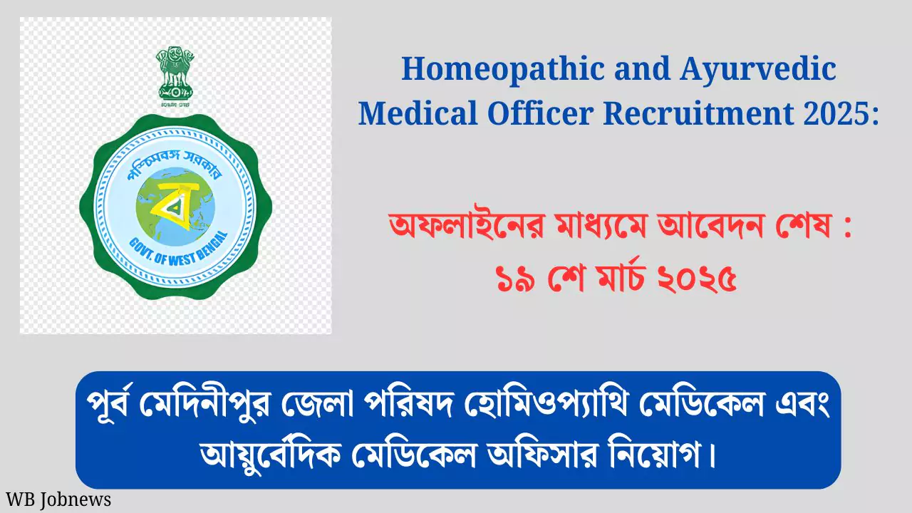 Homeopathic and Ayurvedic Medical Officer Recruitment 2025: