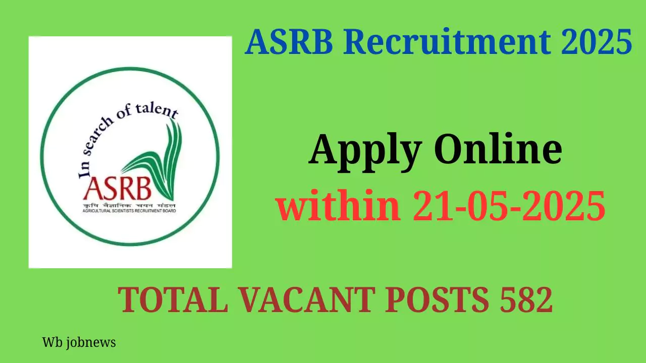 ASRB Recruitment 2025:
