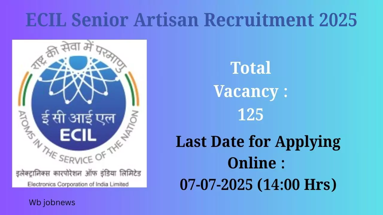 ECIL Senior Artisan Recruitment 2025: