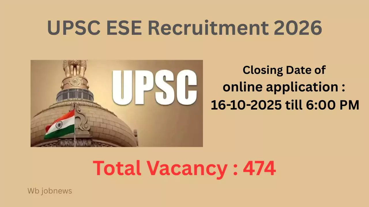 UPSC ESE Recruitment 2026: