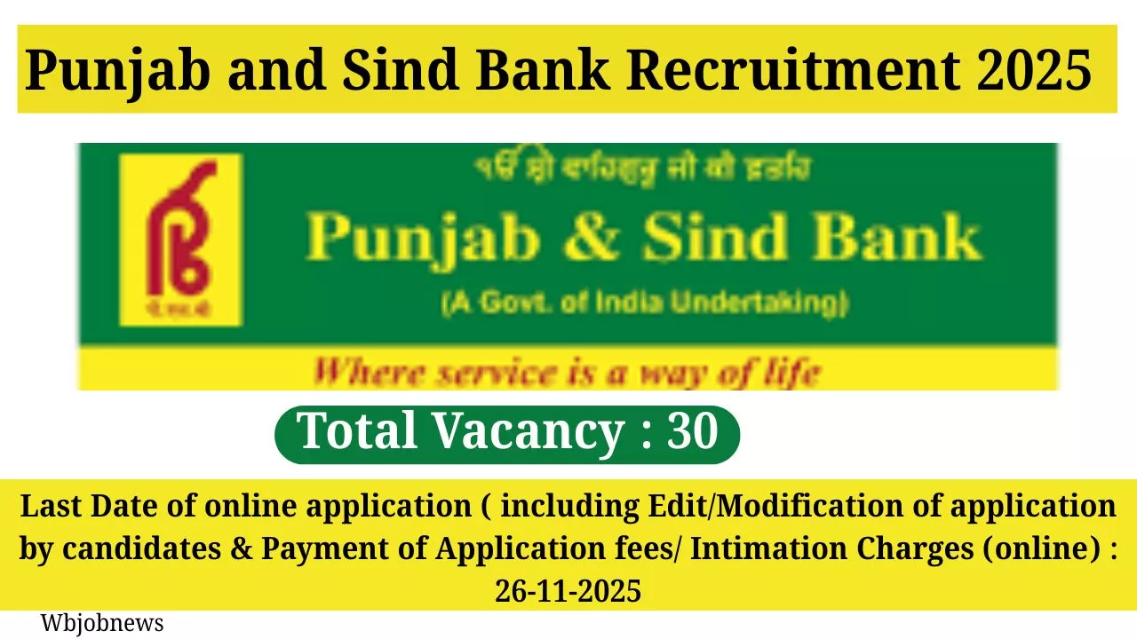 Punjab and Sind Bank Recruitment 2025: